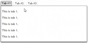 Visural Wicket Examples - Client-side Tabs (Javascript) example of how the tab control looks